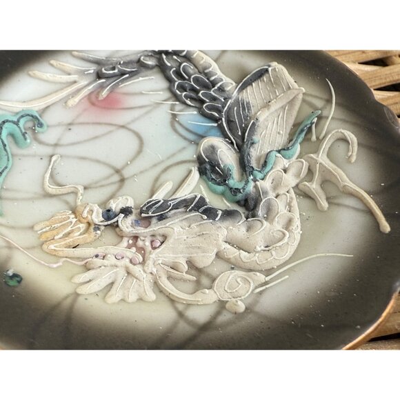 Vintage 40's Japan Dragonware Miniature Teacup and Saucer - Picture 10 of 11